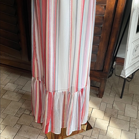 BB Dakota Luciana Stripe Striped Maxi Dress in Red and White Small - Picture 7 of 7